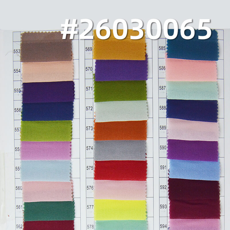 精品珍珠雪纺(强珠感)|85g/m2涤纶平纹染色布|雪纺珠布料|时尚上衣 汉服 古装 裙子面料