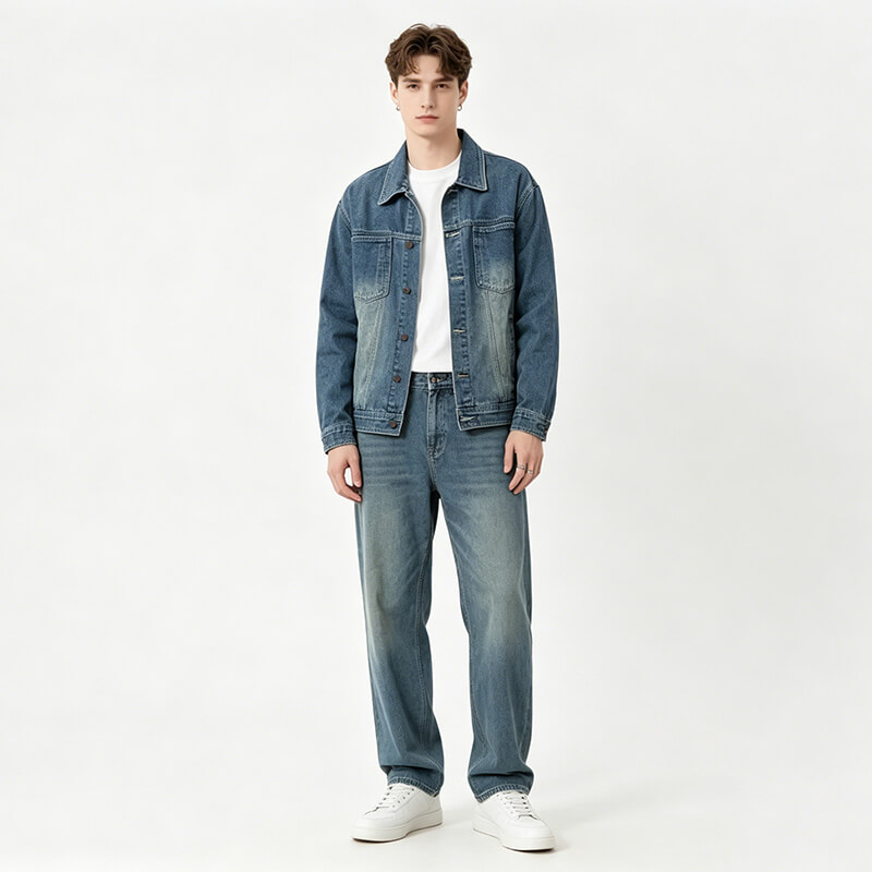 全棉红边牛仔布|13安士(oz)横竖竹节斜纹色边牛仔布|梭织四片右斜|潮牌牛仔外套 牛仔裤面料