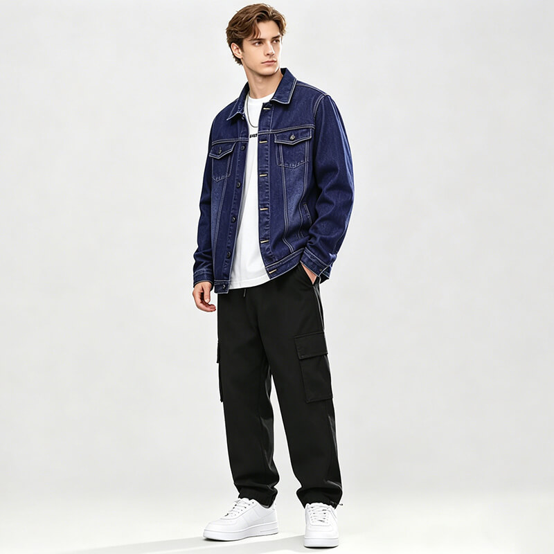 全棉重磅养牛|18.2安士(oz)横竖竹节斜纹红边牛仔布|四片右斜|潮牌牛仔外套 牛仔裤 包袋面料