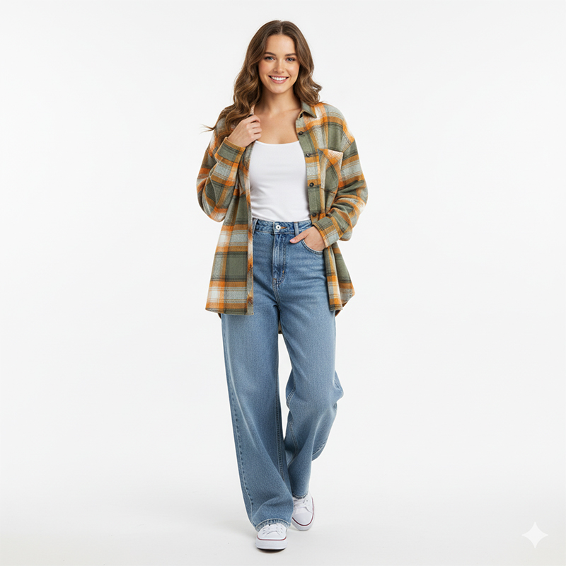 色织格子布|双面抓毛|275g/m2秋冬全棉色织布|纯棉格仔布|学园风裙子 格子衫面料