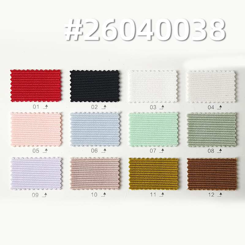 针织小楼梯布|280g/m2涤氨梯级布|肌理感高弹条纹布料|运动服 休闲上衣 裤子面料