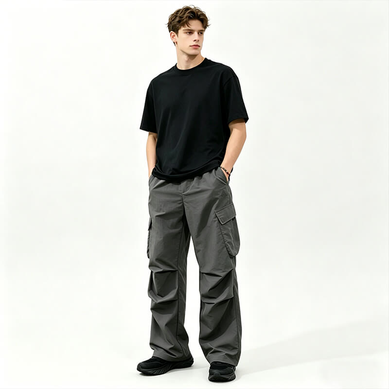 涤锦平纹布|115g/m2锦涤绒感布料|平纹皱染色布|风衣 休闲上衣 工装裤 山本裤面料