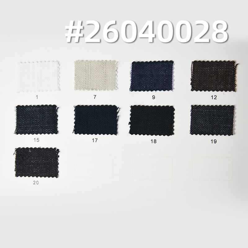 涤棉色织牛仔布|290g/m2竹节四片右斜牛仔布料|休闲牛仔衬衫 牛仔裙面料