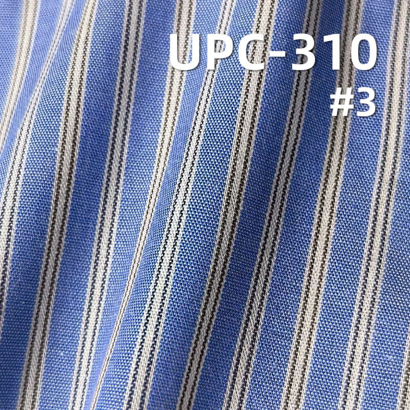 全棉色织条子布|107g/m2 纯棉平纹布|商务风条纹布料|衬衫 连衣裙面料