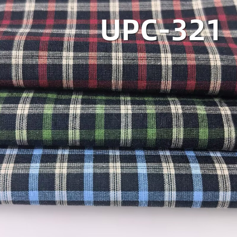 全棉色织格子布|92g/m2薄款纯棉平纹色织布|休闲格仔衬衫 裙子面料