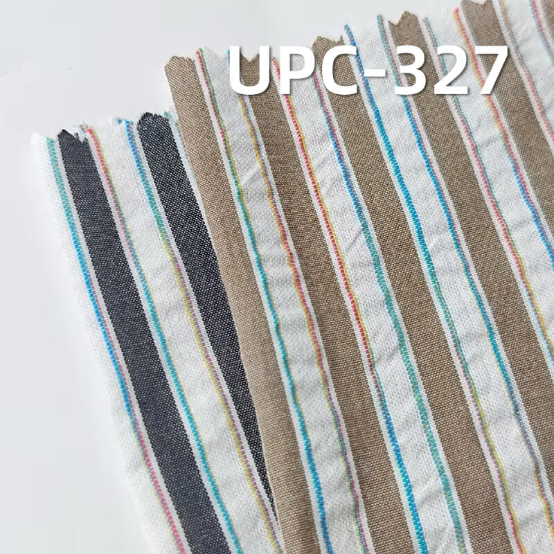 全棉色织泡泡条|110g/m2纯棉平纹布|肌理感条纹色织布|时尚衬衫 裙子 休闲上衣面料