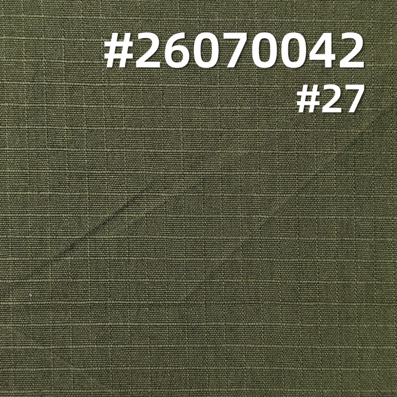 全棉珠帆格子布|21支進口紗平紋帆布|190g/m2全工藝純棉不磨毛布料|休閒外套 夾克 工裝褲面料 