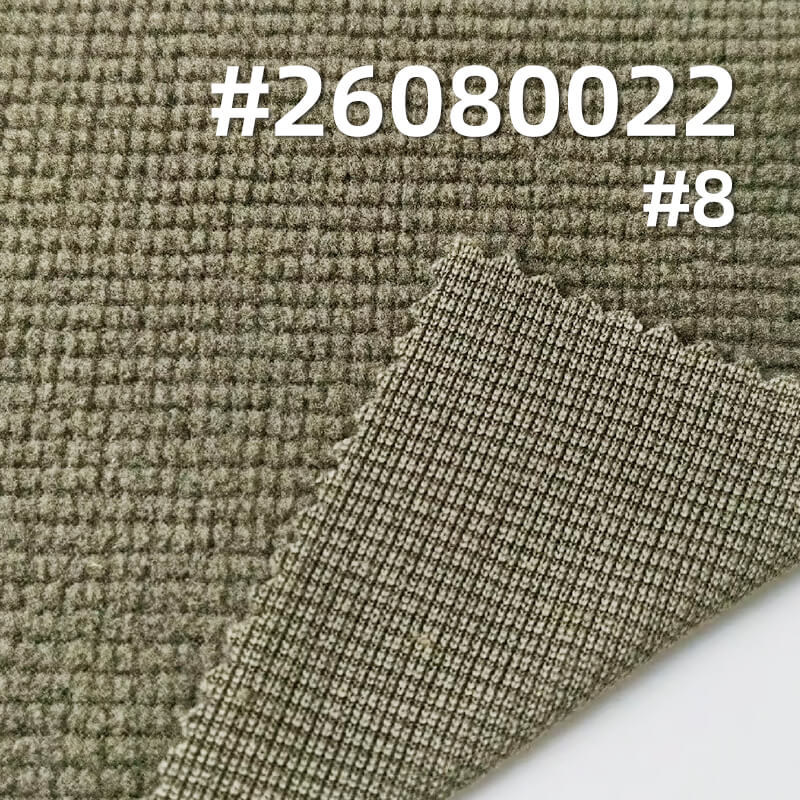 小方格摇粒绒针织布|170g/m2涤纶格纹绒布|休闲外套 开衫 家居服 卫衣面料