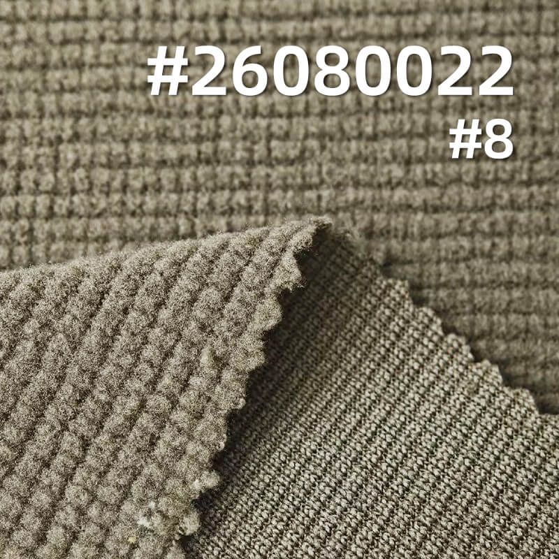 小方格摇粒绒针织布|170g/m2涤纶格纹绒布|休闲外套 开衫 家居服 卫衣面料