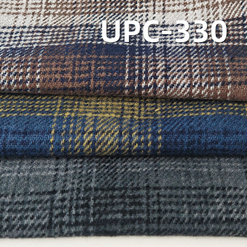 抓毛色织格子布|270g/m2秋冬全棉格仔布|2/2右斜色织布|格仔衫 裙子 裤子面料