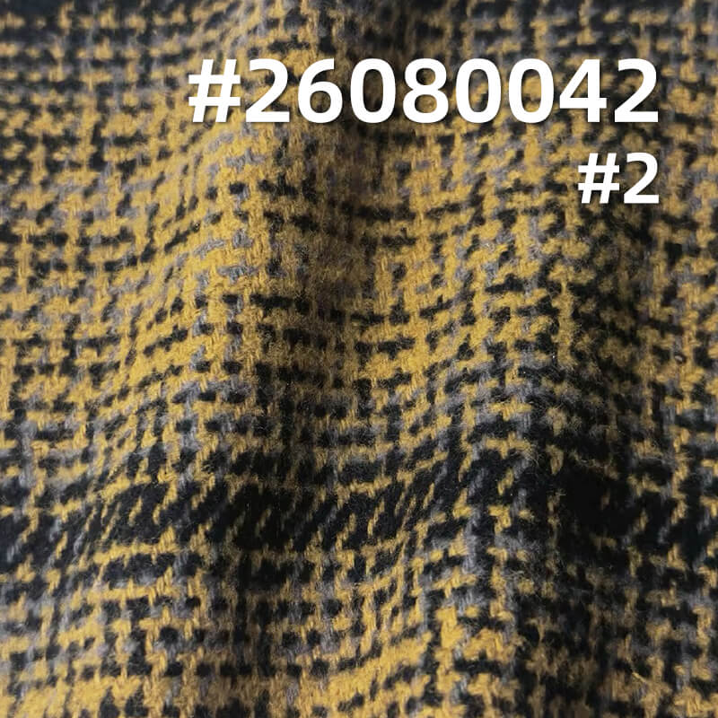 磨毛色织格子布|340g/m2秋冬全棉格仔布|2/2右斜色织布|格子外套 连衣裙 休闲裤面料