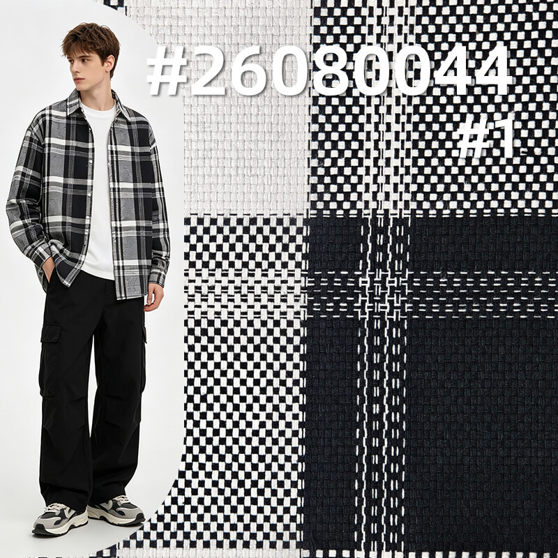 全棉色织格子布|295g/m²加厚纯棉色织布料|四经四纬帆布|秋冬格仔衫 外套 裤子 包袋面料