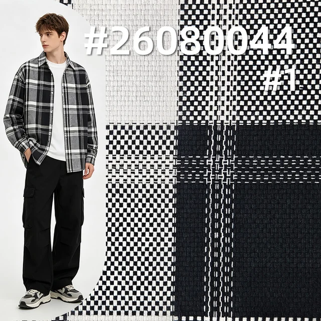 全棉色织格子布|295g/m²加厚纯棉色织布料|四经四纬帆布|秋冬格仔衫 外套 裤子 包袋面料