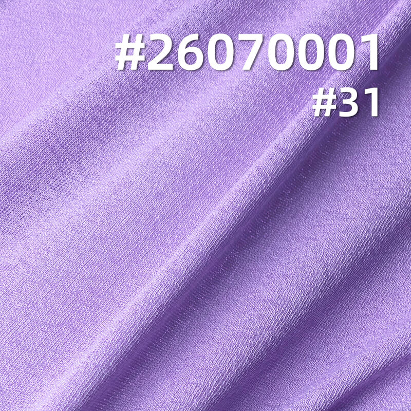 涤纶竹节罗纹布|140g/m2全涤肌理感针织布料|超薄时尚女装 T恤 上衣面料